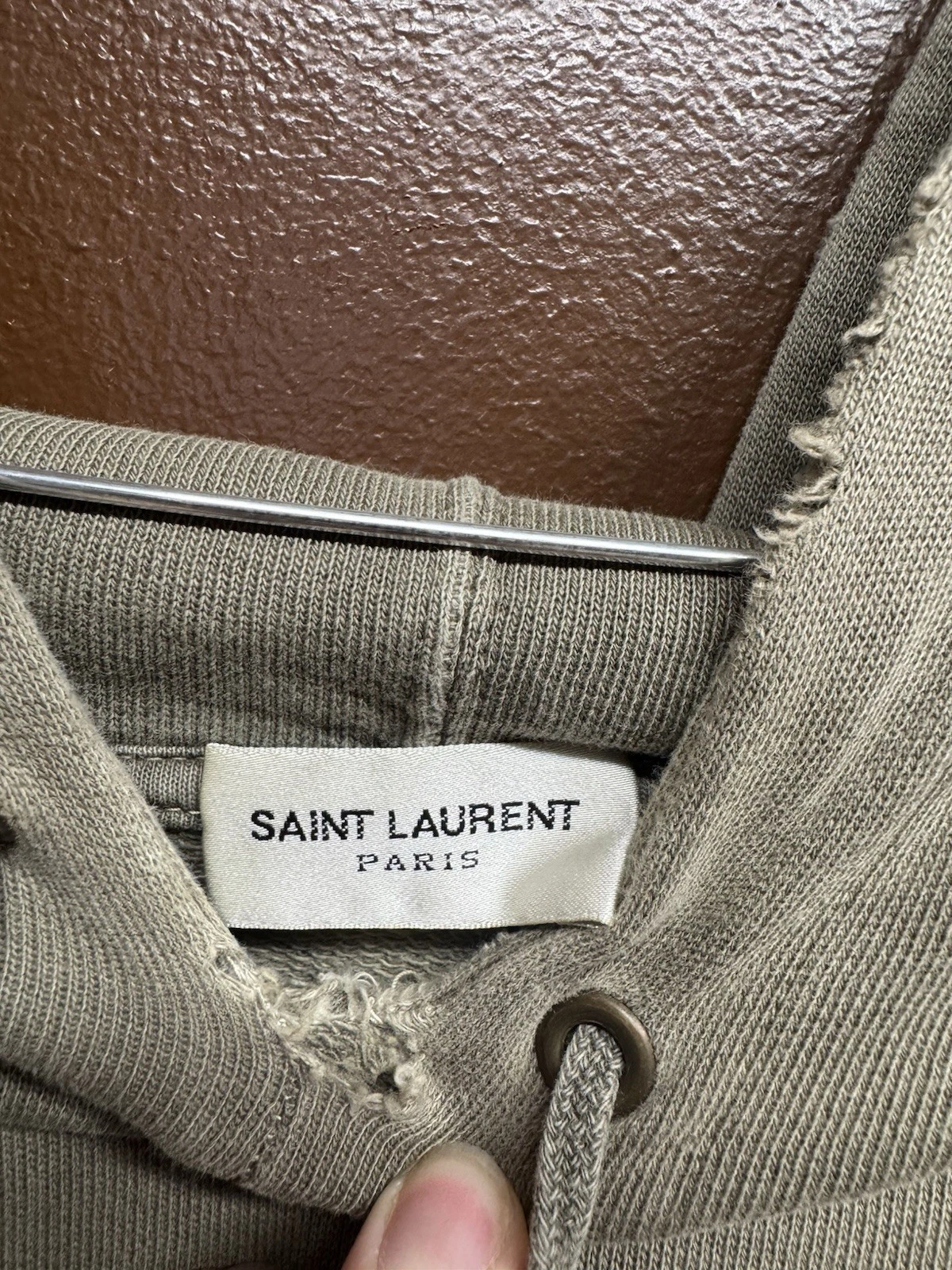 SAINT LAURENT (YSL) Felpa con cappuccio Saint Laurent stampa logo prezzo consigliato dal produttore $1.190