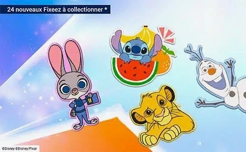 24 Fixeez Disney au choix pour l'album Leclerc Découvre la Magie DISNEY ! (2025)