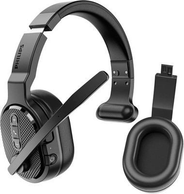 Philips Trucker Bluetooth Headset Mono & Stereo Design with Noise-Canceling Mic