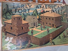 Vintage Lincoln Logs Early American Fort Set