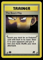 The Boss's Way 73/82 Team Rocket 1st Edition Uncommon Trainer