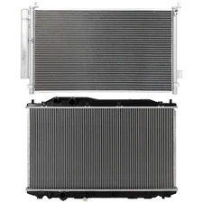 Aluminum Radiator & AC Condenser Cooling Kit For 2006-2010 2011 Honda Civic