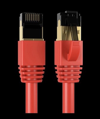 CAT8 RED SFTP Ethernet Cable 40Gbps 2GHz RED Copper LAN Wire 25FT