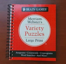 Brain Games Variety Puzzles Book Anagram Crossword Cryptogram Word Search Large.