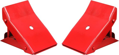 #ad BIG RED 2 Pack Steel Wheel Chock Foldable Tire Stop for Car Red TD3553 $13.28
