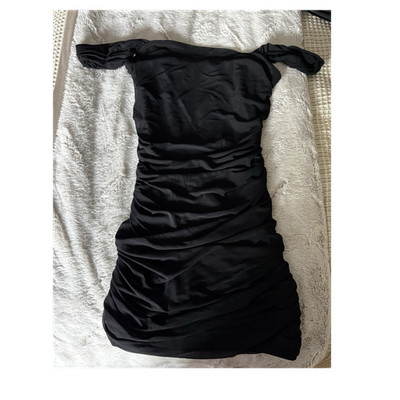 Black Ruched Off-Shoulder Bodycon Mini Dress, Size M, Sleeveless | eBay