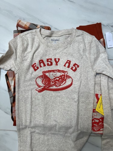 OLD NAVY Set Of 2 "Easy As Pie" Fall Pajama Matching Set SIZE 8 NWOT & 10 NWT - Picture 2 of 5