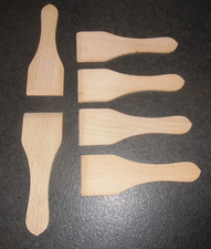 6 Raclette Schieber Wender Raclettespachtel Schaber aus Holz