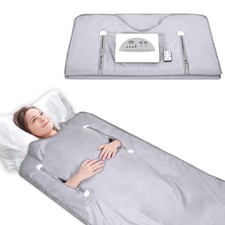 Infrared Sauna Blanket for Fitness and Detox Anti Aging, Length 71" with Remo...