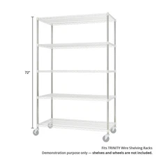 NEW Durable 72in 4-PACK EcoStorage Steel Poles Sturdy Chrome Finish for Shelving