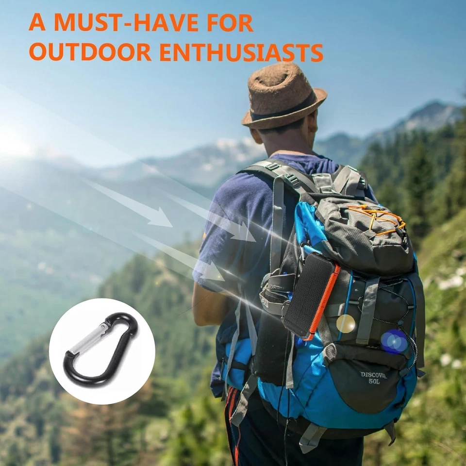 Banco de energía cargador solar 2025 inalámbrico 4 cables USB tipo C iOS Android EE. UU. NUEVO Foto 2 de 4