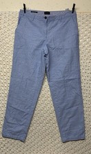 Talbots Relaxed Chino Pants Women Sz 8 Blue 100 Cotton 2-Pockets Casual