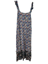 Next Maxi Dress Women’s UK Size 20 Floral Elastic Waist Sleeveless Multicolour