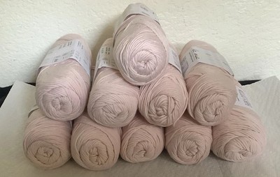 Lot Of 10 SKEIN/BALL OF LA MIA BABY COTTON YARN - COLOR PINK RENK: # L029