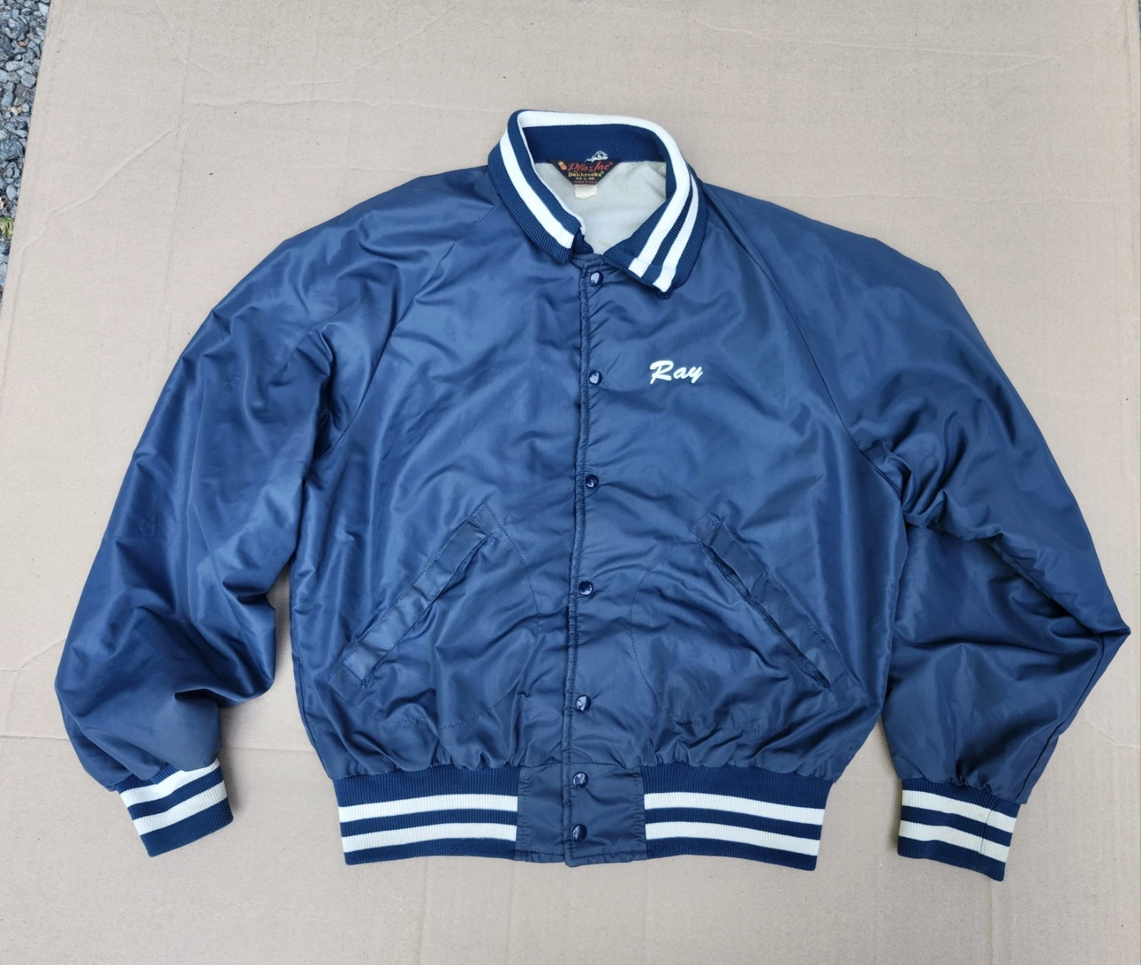 Vtg 1980 HEART Band Crew Nylon Softball Team Jacket -Bebe Le Strange Tour  image 4