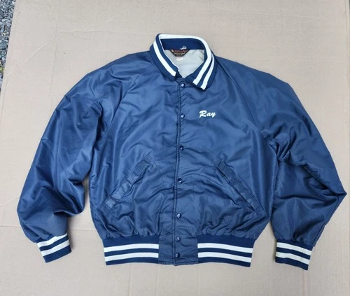 Vtg 1980 HEART Band Crew Nylon Softball Team Jacket -Bebe Le Strange Tour  image 4