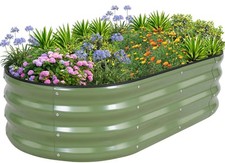 Galvanized Raised Garden Bed- Planter Garden Boxes Outdoor, Raised Beds for G...