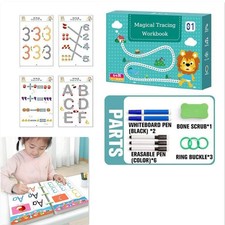 2024 New Magical Tracing Workbook Set - Reusable Calligraphy Copybook Practic...