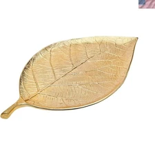 Unique Gold Leaf Crystal Tray - Handcrafted Elegance for Special Occasions