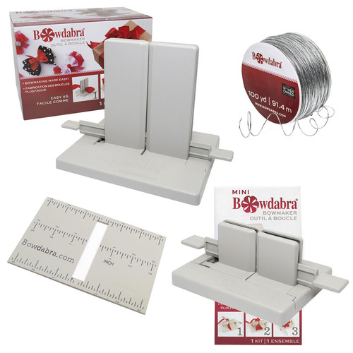 Combo Pack Bow Maker for Ribbon for Wreaths (Set of 4 Tools), Art Supplies Cr...