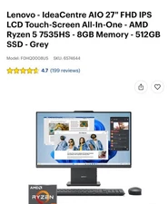 LENOVO Ideacentre Intel i5 Desktop PC/Monitor/Speakers/Mouse/Keyboard/Windows 11