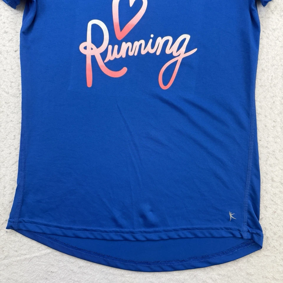 Danskin теперь рубашка женщин маленький S синий полу облегающий работает Athletic короткий рукав - Изображение 4 из 4