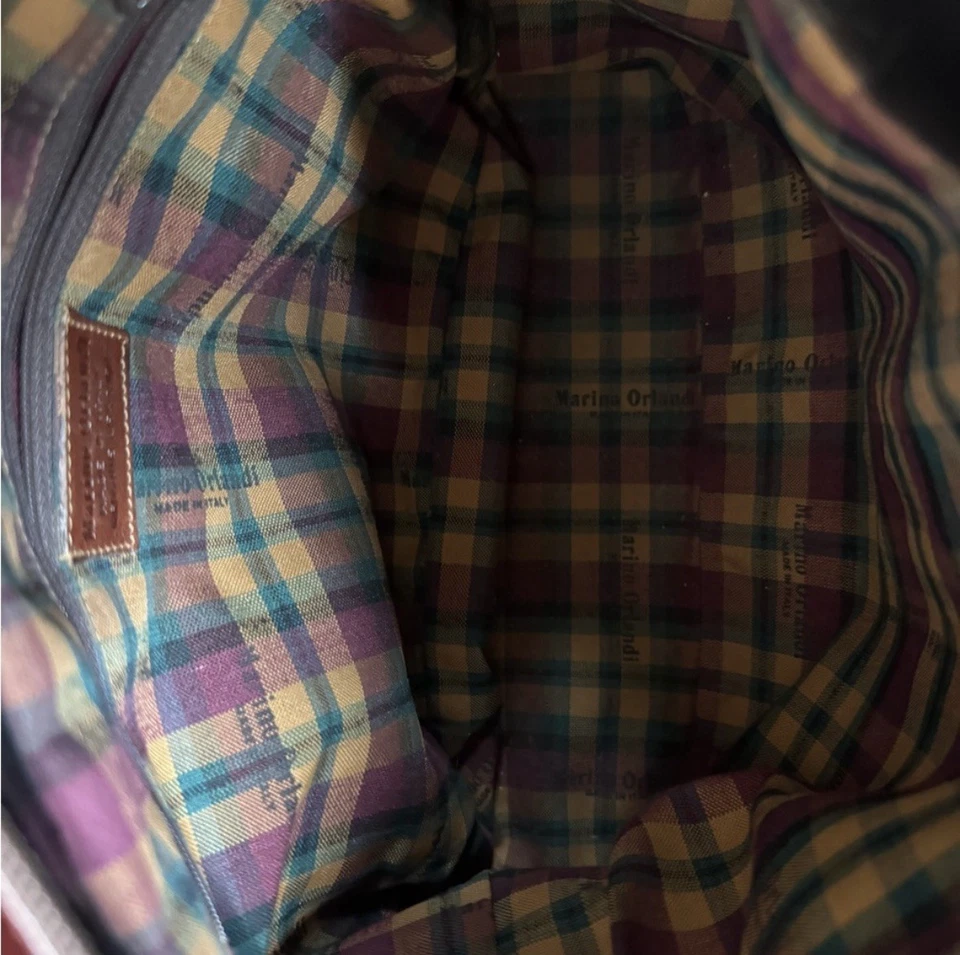 Женская коричневая кожаная сумка-тоут Marino Orlandi - Изображение 4 из 4