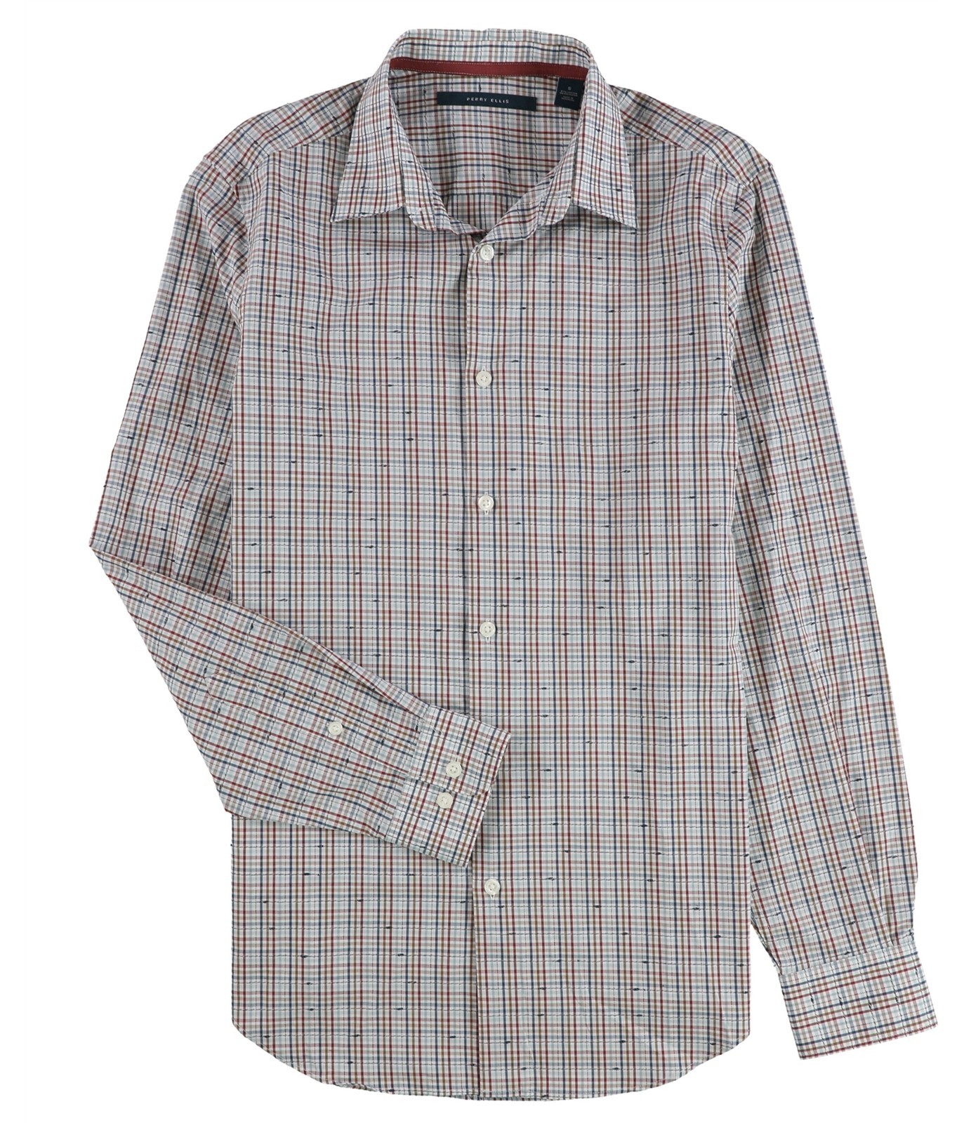 Perry Ellis Mens Edmundo Button Up Shirt Multicoloured Small 5990₽