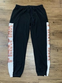 PINK VS ROSEGOLD BLING HOODIE AND MATCHING SWEATPANTS OUTFIT M