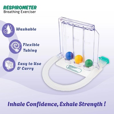 Romsons Respirometer Deep Breathing and Lung Exerciser Pack of 2