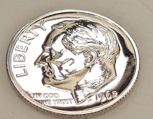 1962 Gem  Proof  "EYE CANDY" Dime 90% Silver Blazing Luster  #306