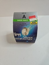 Vintage New Leggs Sheer Energy Pantyhose White A Sheer Toe Hose Women 60824 SAW