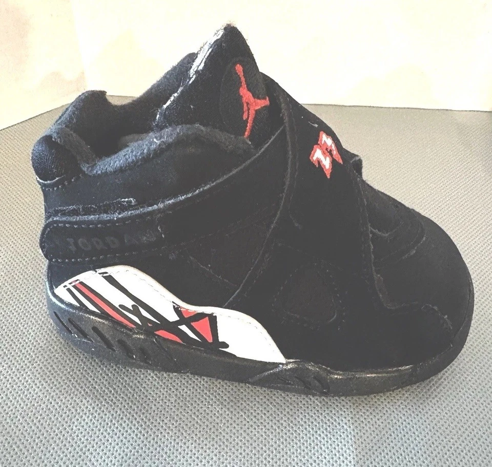 Nike Air Jordan 8 Retro Playoffs Toddler Size 5C Straps Pre-Owned - Image 3 of 4