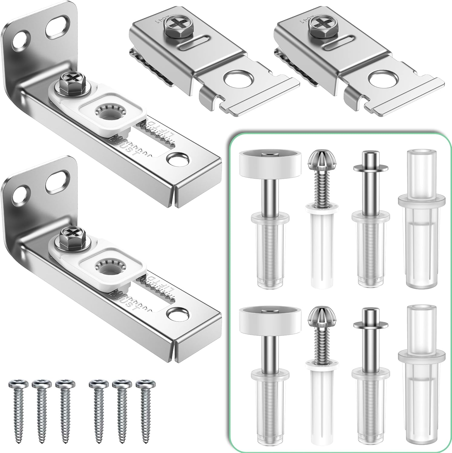 Bifold Door Hardware Repair Kit - 2 Pack Bi-Fold Sliding Closet Door Hardware Ki