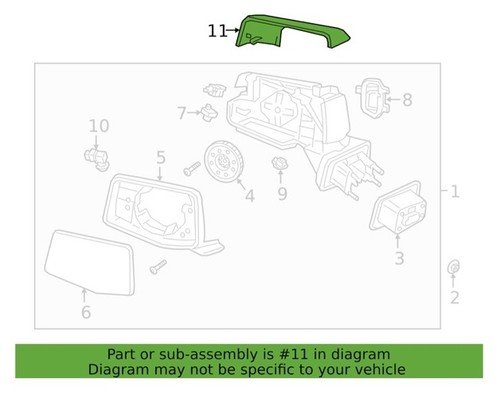 OEM Left Driver Exterior Mirror Cover Cap 2019-2022 Silverado 84732185 Black NWD - Picture 6 of 8