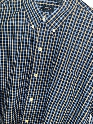 Arrow Lage Mens' Blue and Tan Long Sleeve button down shirt
