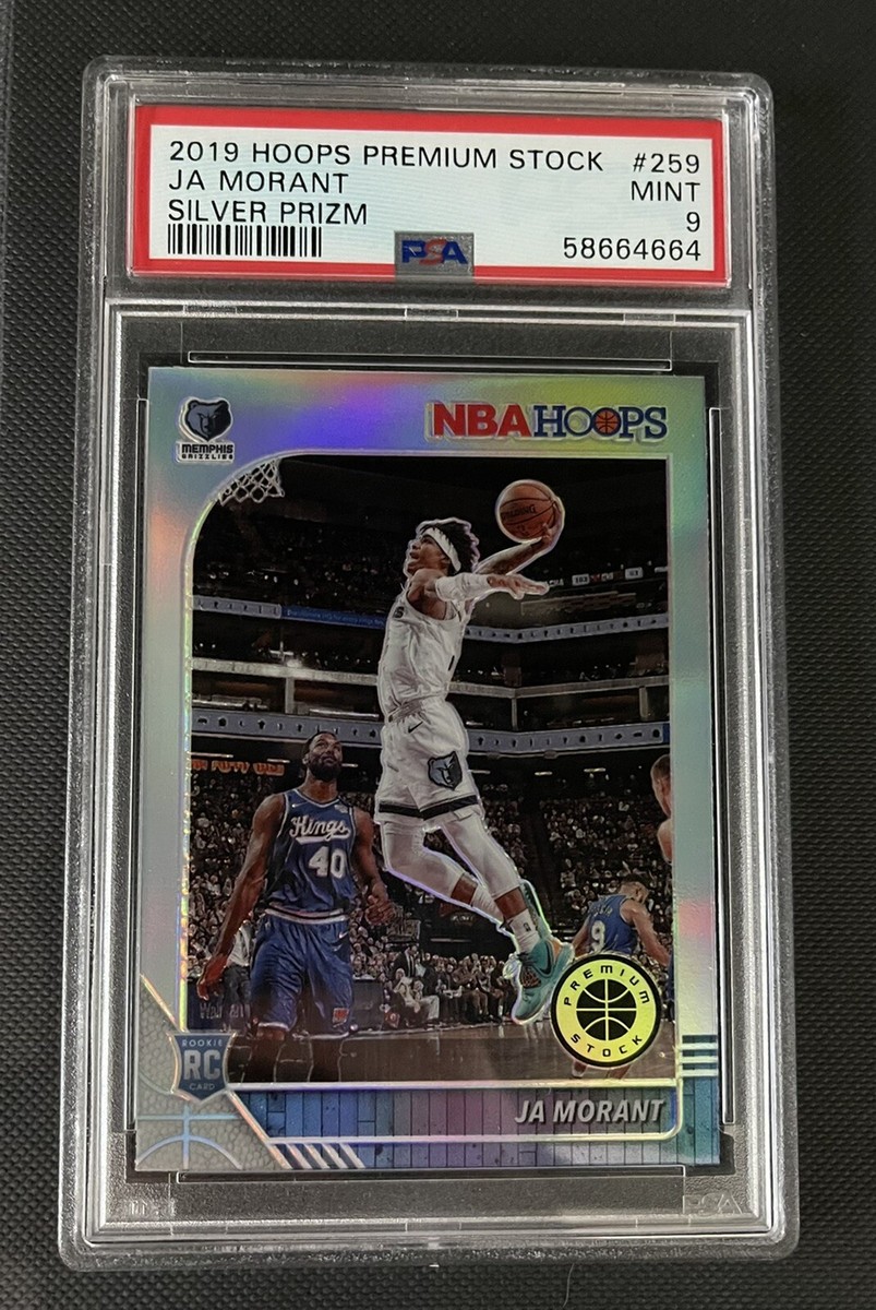 NBAカード　Premium Stock Ja Morant RC PSA 10 2019 NBA Hoops Premium Stock JA MORANT RC Silver Prizm PSA 9
