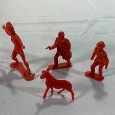 Vintage 1950s Auburn Rubber Pioneer Western Playset Lot Of 4 - 2.5  Figures