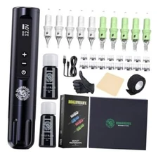 Dragonhawk Tattoo Gun Kit Wireless L1 Tattoo Pen Machine Pro 3400mAh Tattoo Kit