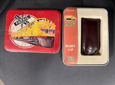 UPC 762346001348 product image for Fossil Men Premium Genuine Leather Case With Money Clip Black New In Tin Box | upcitemdb.com