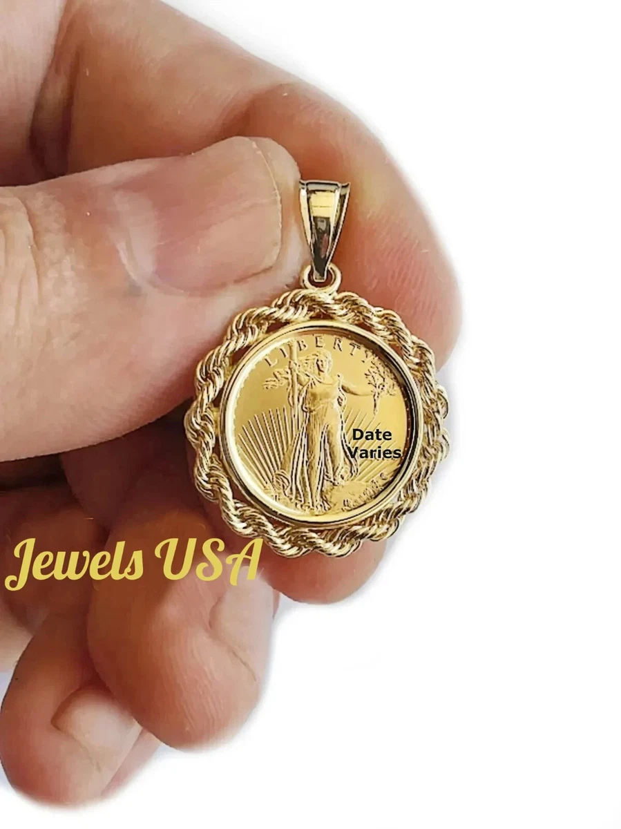 Lady liberty coin pendant sale