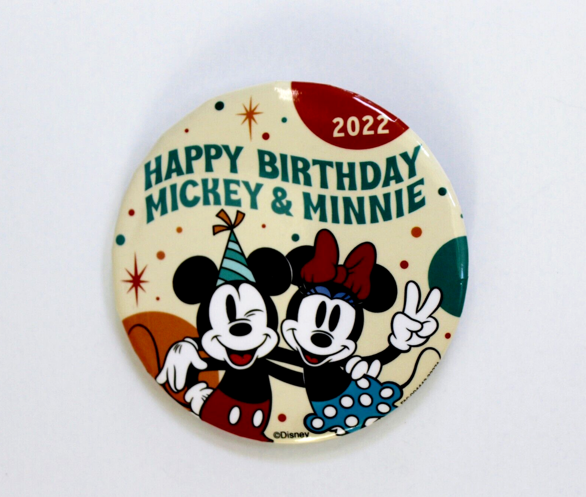Disney Happy Birthday Mickey & Minnie 2022 Button Pin NWOT | eBay