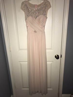 macys long pink dress