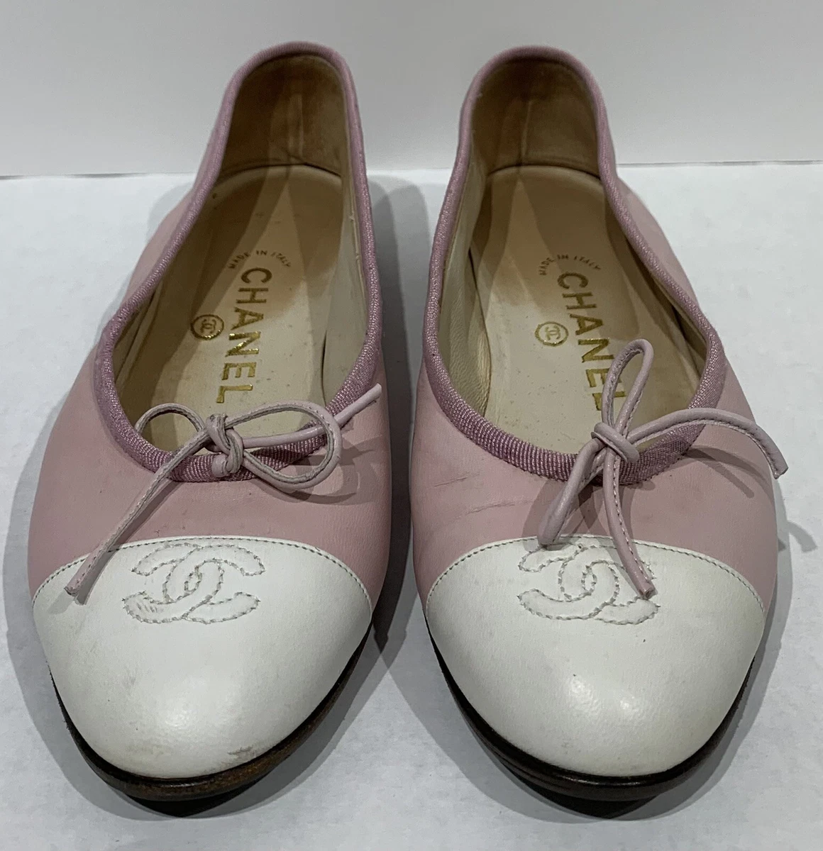 Chanel pink ballet flats sale