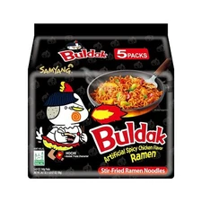  Buldak Spicy Ramen, Hot Chicken Ramen, Korean Stir-fried Instant Noodle,