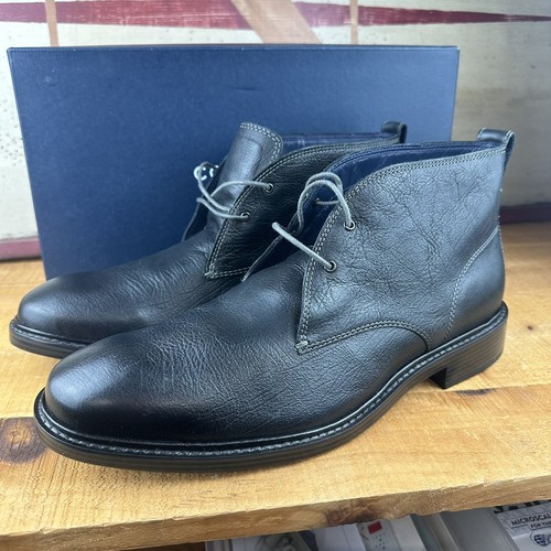Cole Haan Grand.os Kennedy Black Leather Chukka Boots Shoes C25717 Mens US 11 - Picture 3 of 8