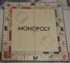 1 ad Parker Brothers Monopoly Game Board Made in USA vtg