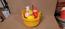 Vintage 1970s Fisher Price 3 Three Men in a Tub Rub a Dub Plastic Bath