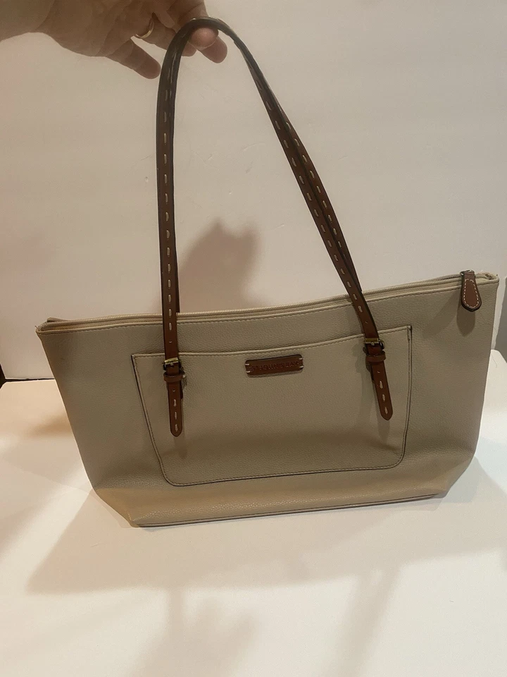 Bolso Cartera St Johns Bay Windsor Bronceado Doble Asa Foto 3 de 4