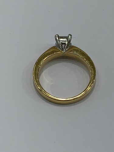 18ct 18k Yellow Gold Princess Cut Diamond Engagement Ring TDW 0.55 Carat. New - Picture 4 of 9